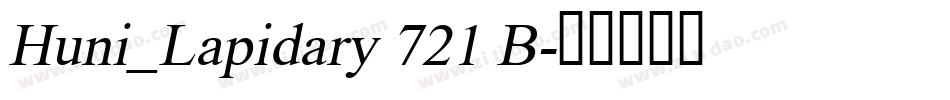 Huni_Lapidary 721 B字体转换